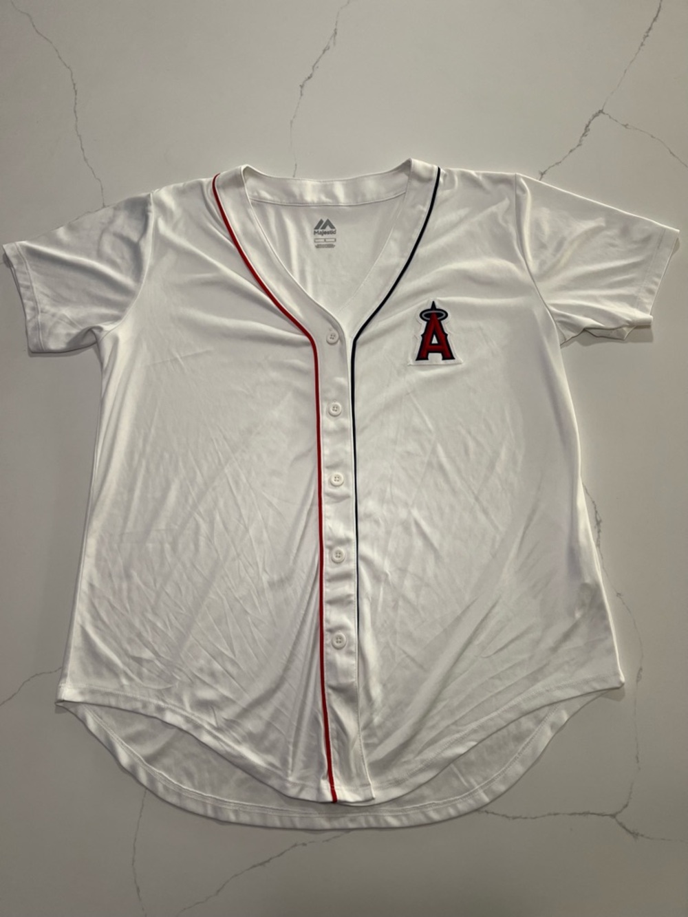 Majestic Los Angeles Angels MLB Baseball Jersey White Size Large Men's